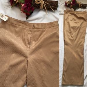 🎈LEVINE Tan pants “NWT” Fully lined Pockets Sz:14